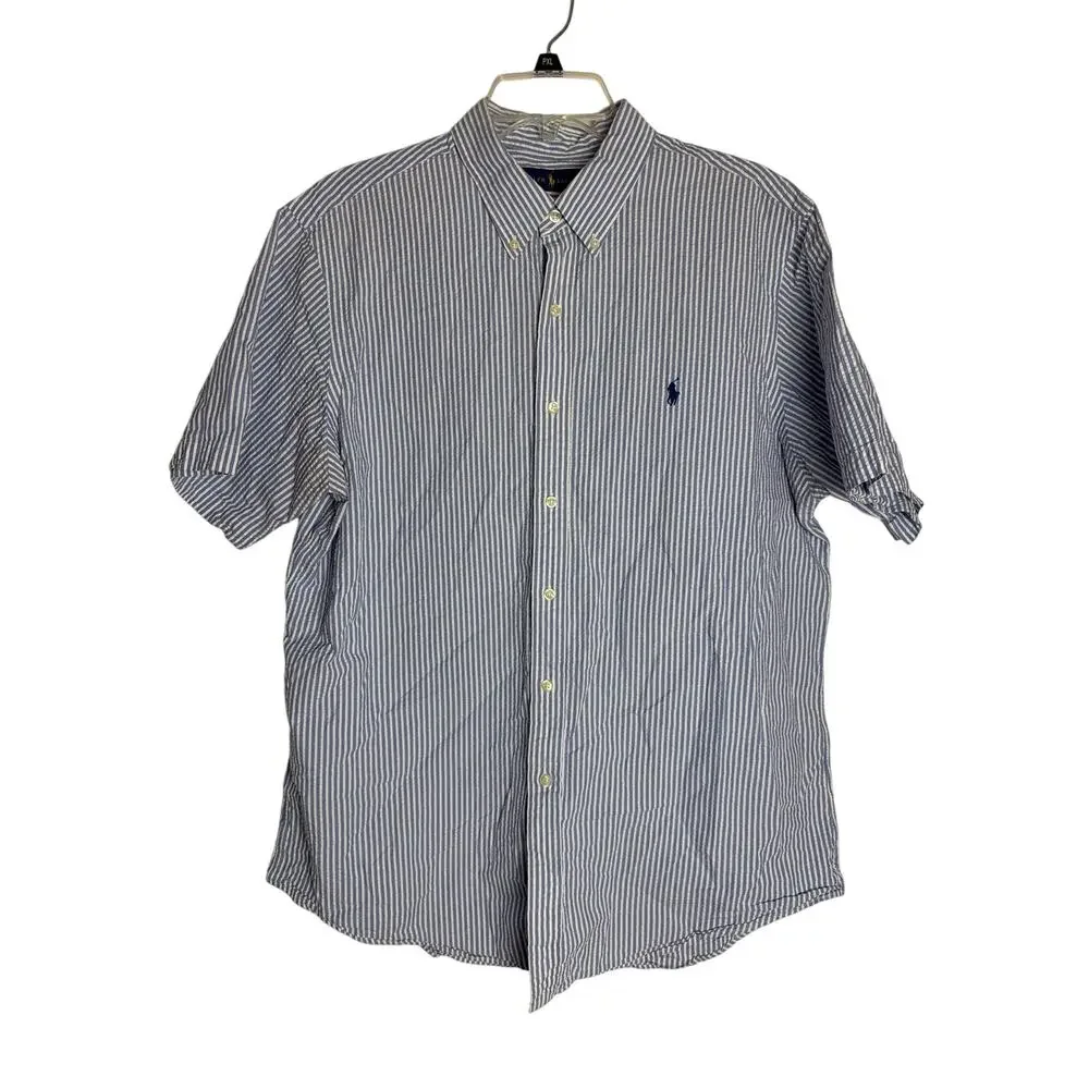 Polo Ralph Lauren Men's XL Short Sleeve Striped Button-Down Shirt
